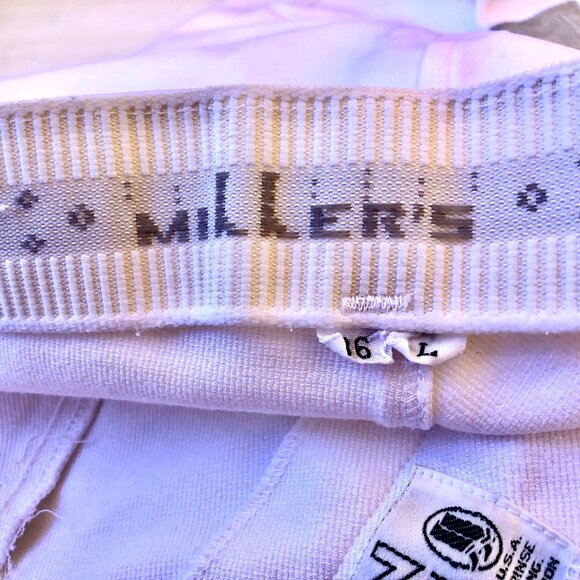 MILLER'S Vintage White English Equestrian Riding Breeches Knee Patch Mens 36 L - Picture 10 of 11